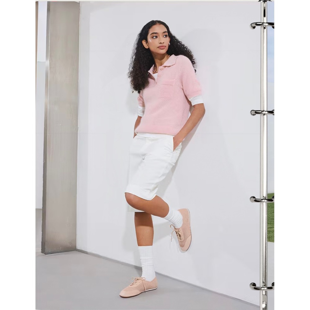 VIVAIA Minimalist Knit Sneakers Round Toe‎ Lace-Up Mesh Sneakers EU/41.5 US/10